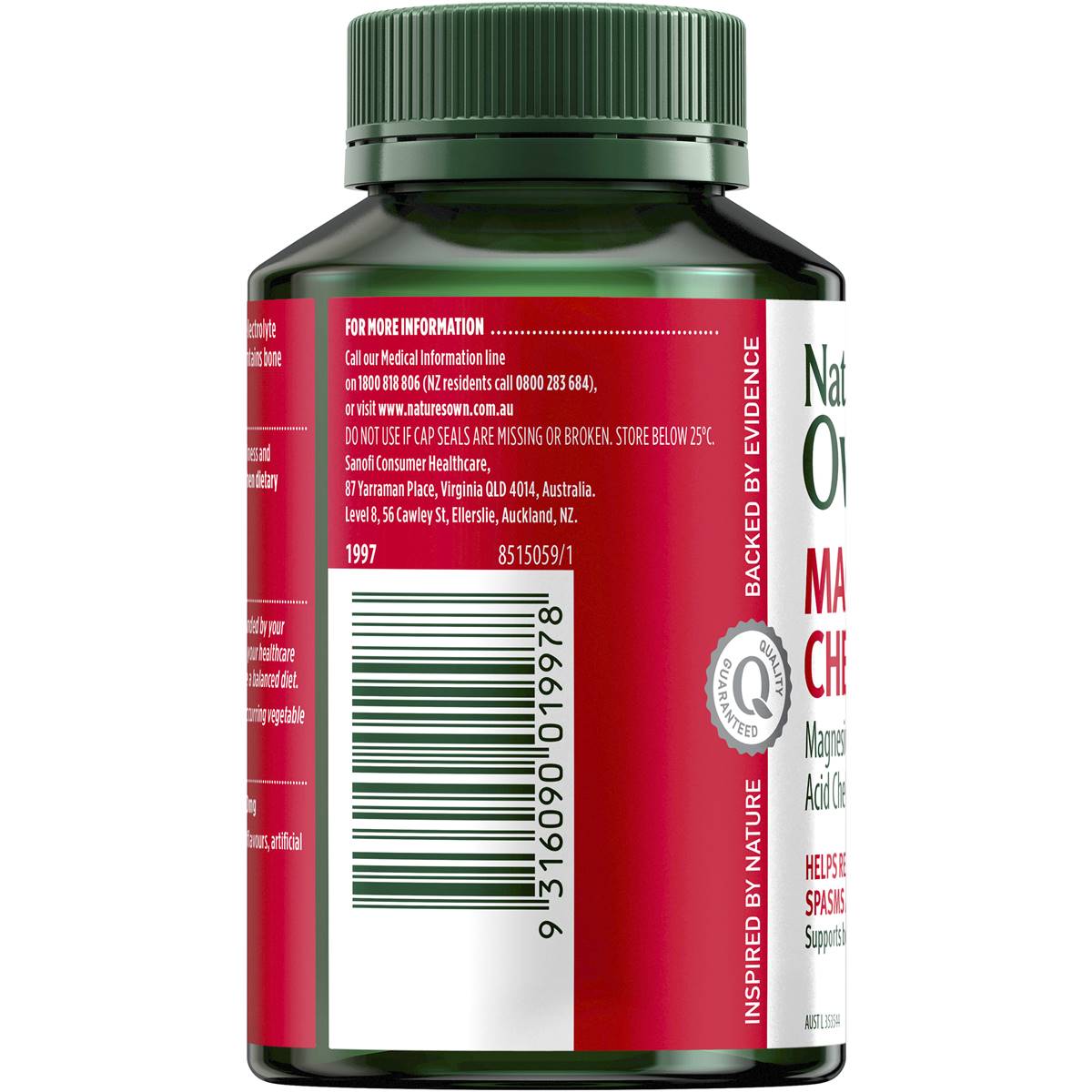 Nature's Own Amino Acid Magnesium Chelate 500mg 180 Caps - Cutprice Online