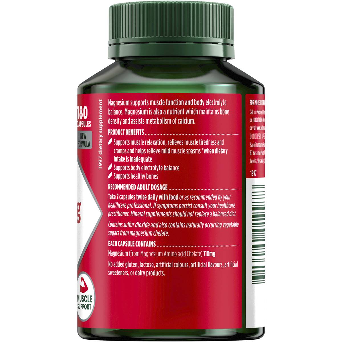Nature's Own Amino Acid Magnesium Chelate 500mg 180 Caps - Cutprice Online