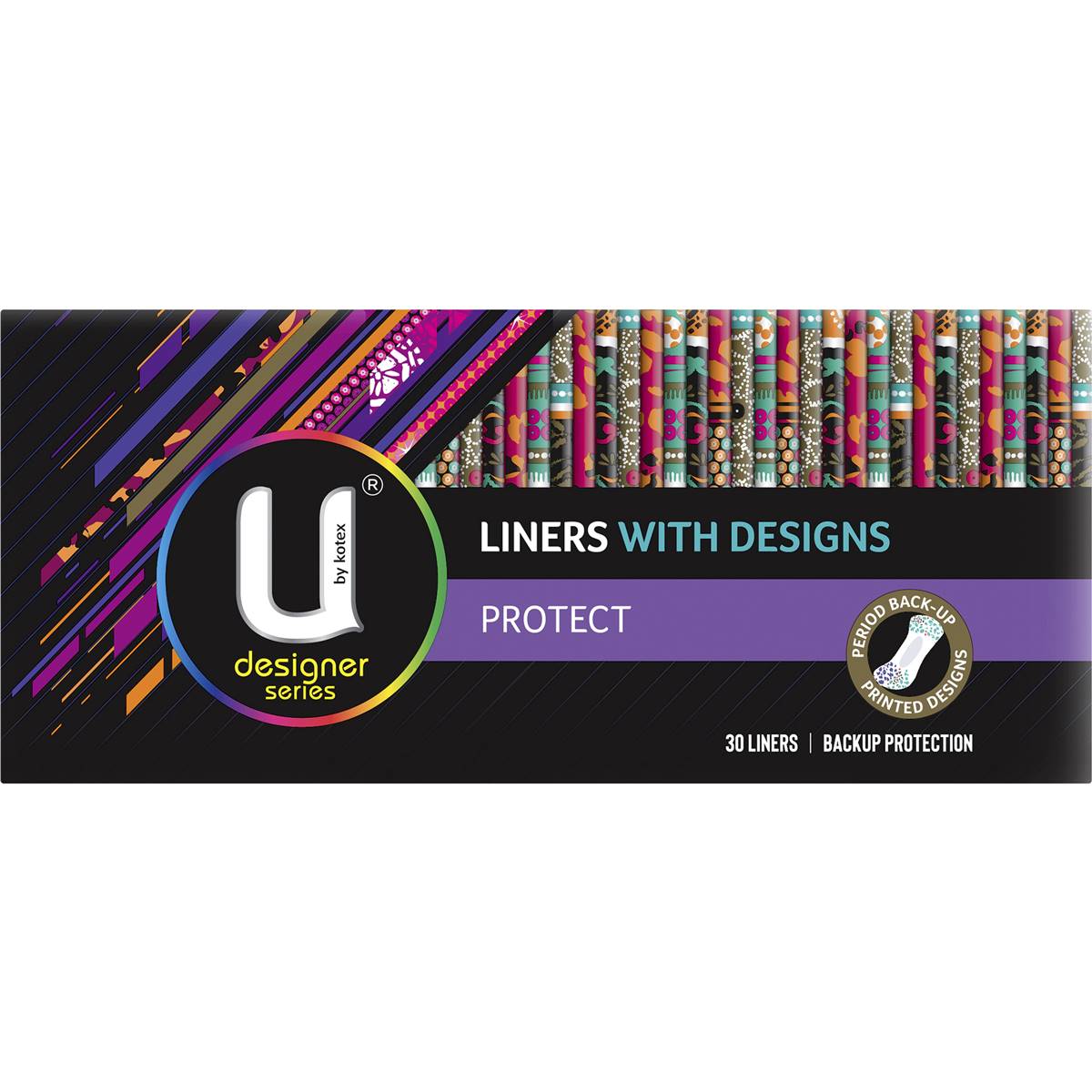 U By Kotex Designer Series Liners Protect Liners 30 Pack - Cutprice Online