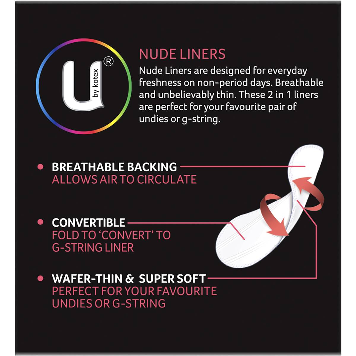 U by Kotex Nude Liners 30pack - Cutprice Online