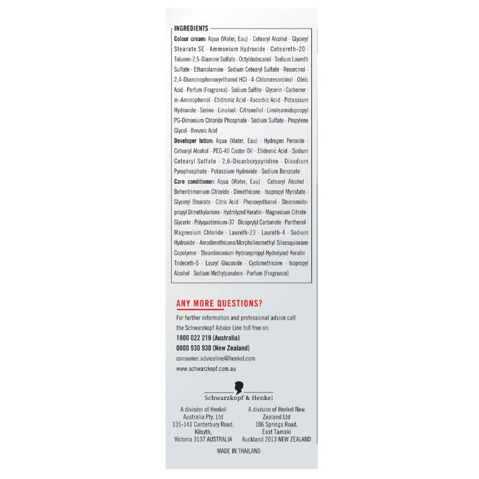 Schwarzkopf Live Colour Permanent 1.0 Black 1 Pack