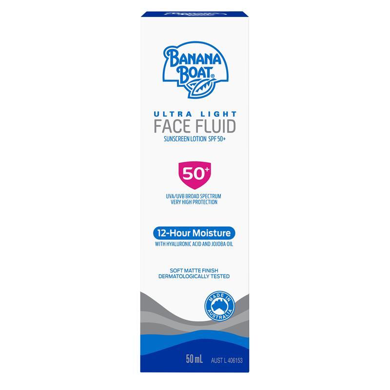 Banana Boat Ultra Light Face Fluid SPF 50+ 50ml - Cutprice Online