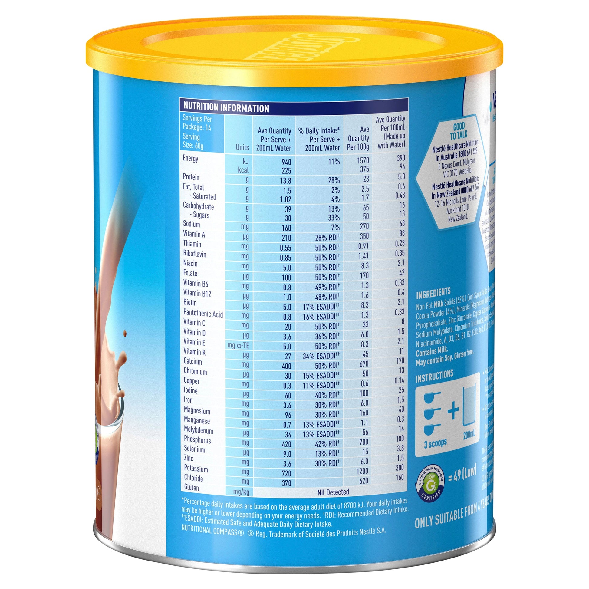 Sustagen Hospital Formula Chocolate 840g - Cutprice Online