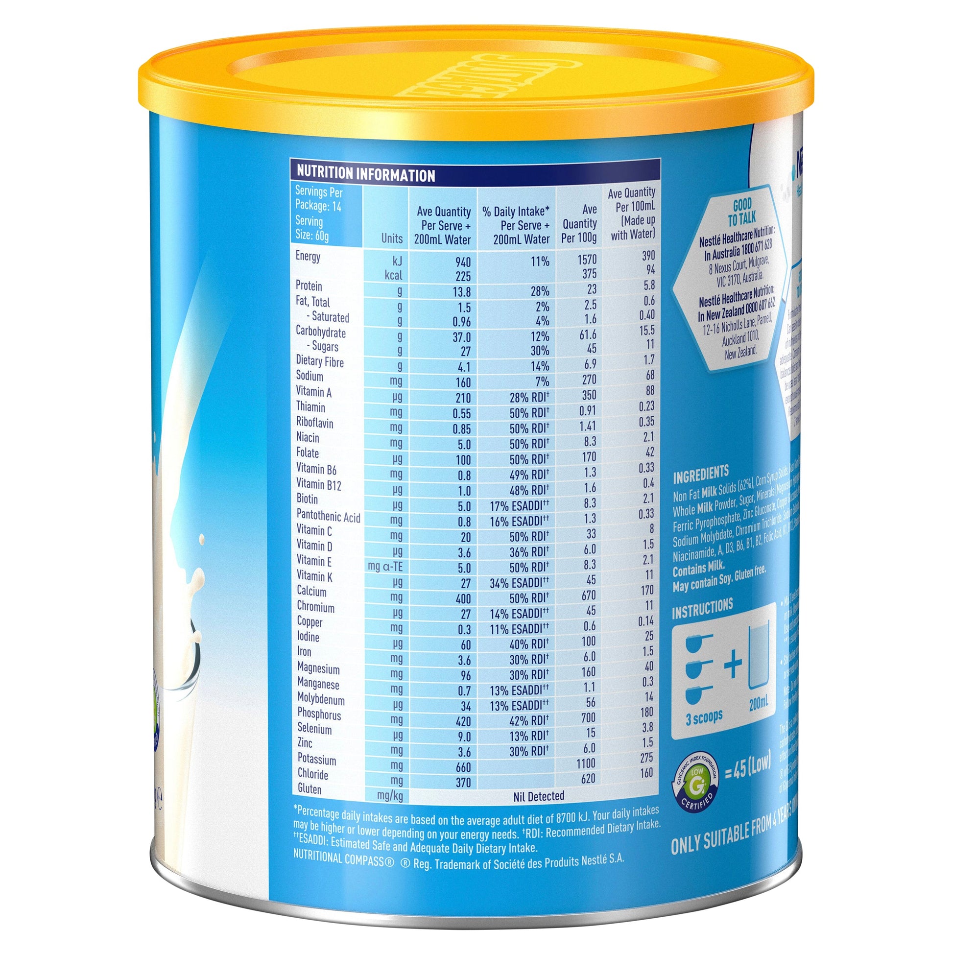 Sustagen Hospital Formula Plus Fibre Vanilla 840g - Cutprice Online