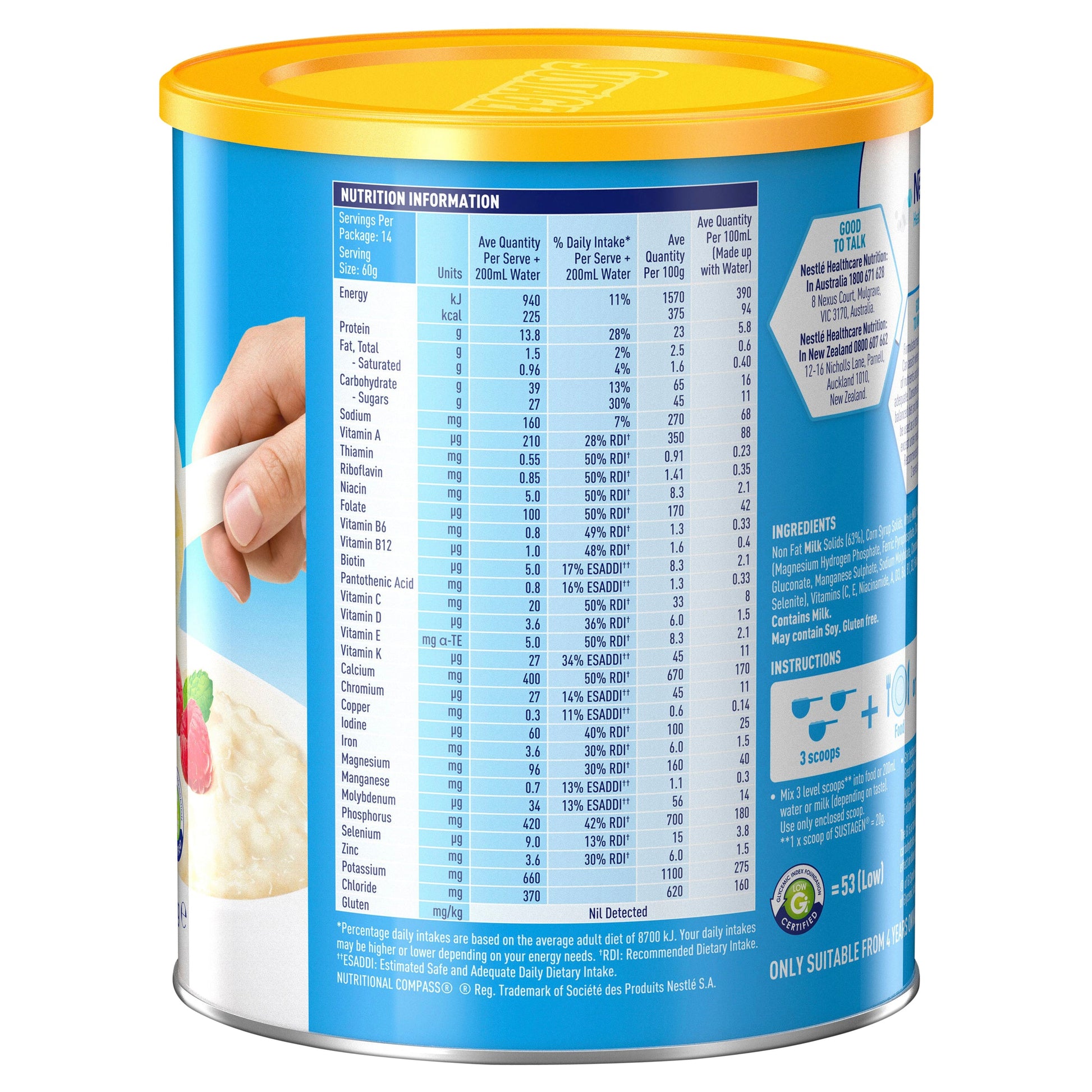 Sustagen Hospital Formula Neutral 840g - Cutprice Online