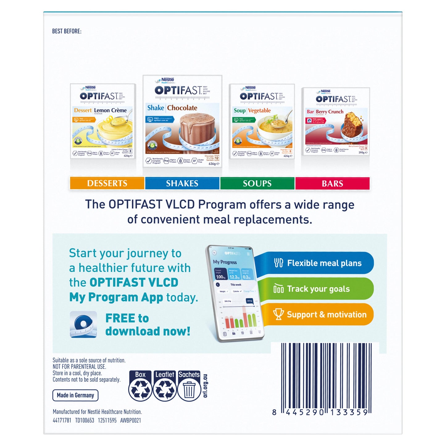 Optifast Protein Plus Shake Coffee 63g x 10 Sachets - Cutprice Online