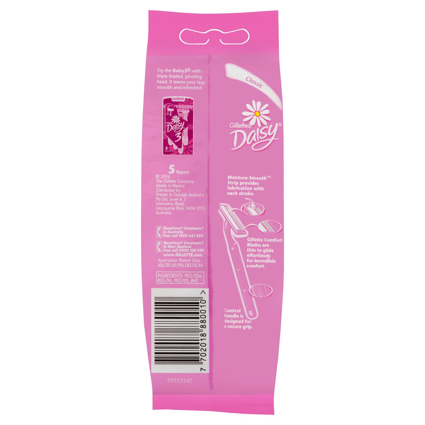 Gillette Daisy Classic Disposable 5PK - Cutprice Online