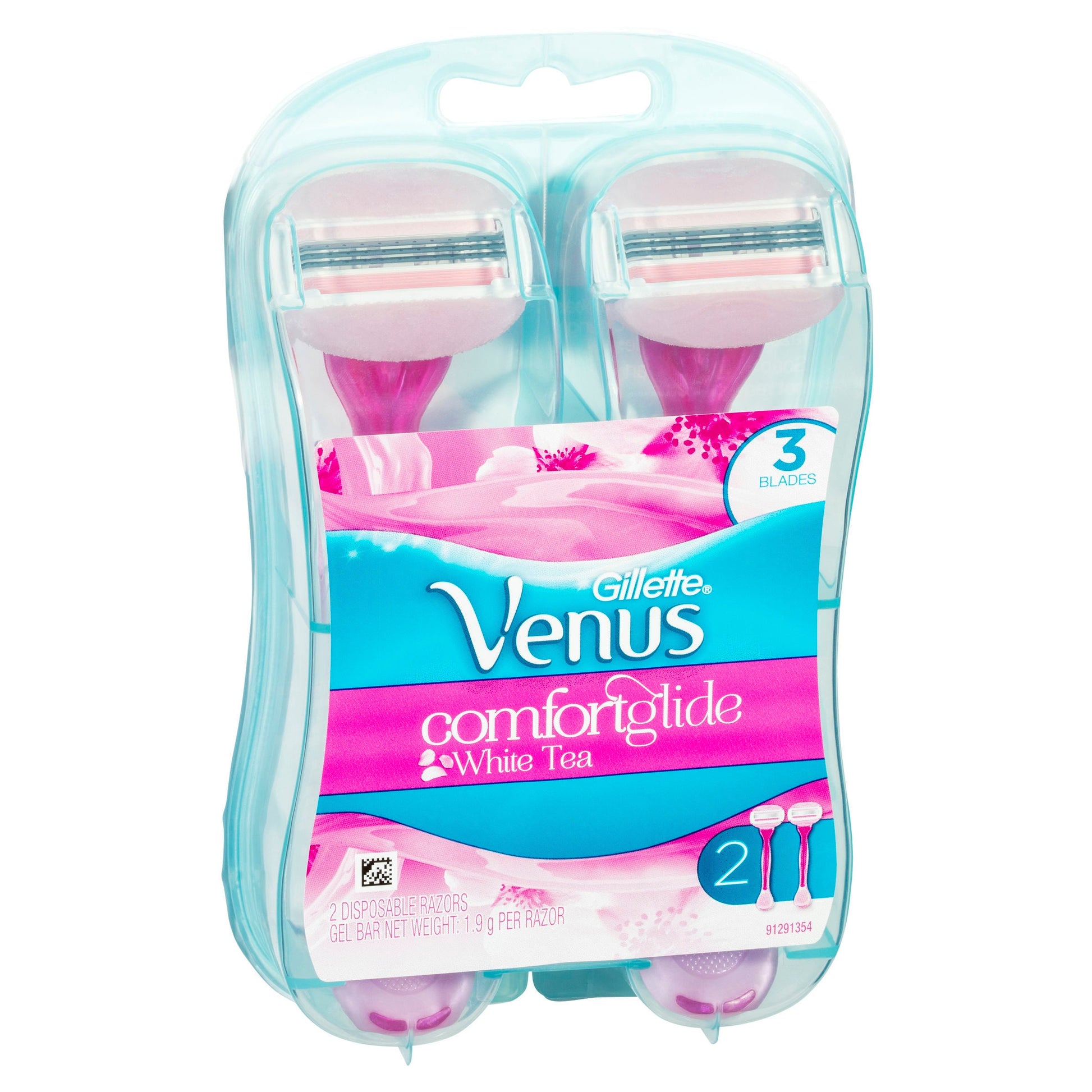 Gillette Venus ComfortGlide White Tea Women's Disposable Razor 2PK - Cutprice Online