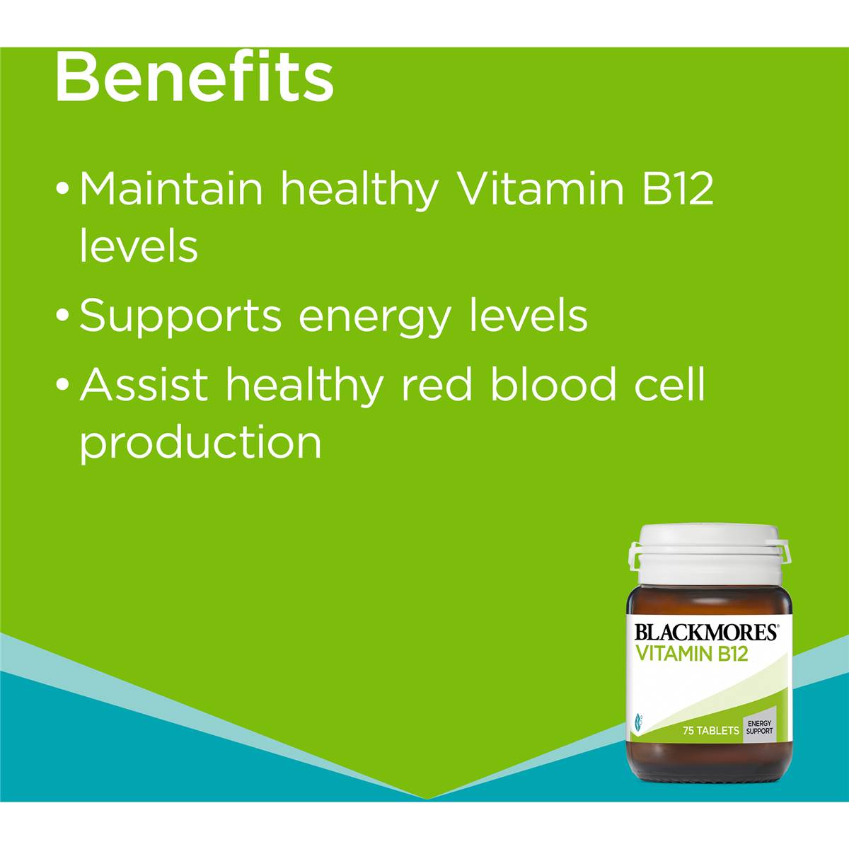 Blackmores Vitamin B12 100mcg 75 Tablets - Cutprice Online