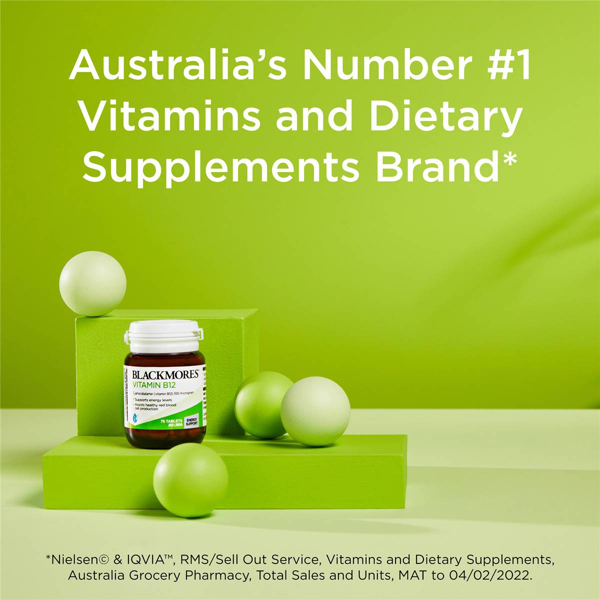 Blackmores Vitamin B12 100mcg 75 Tablets - Cutprice Online