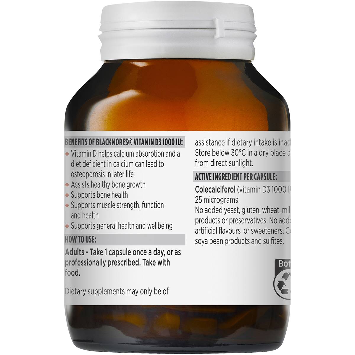 Blackmores Vitamin D3 1000IU 200 Capsules - Cutprice Online