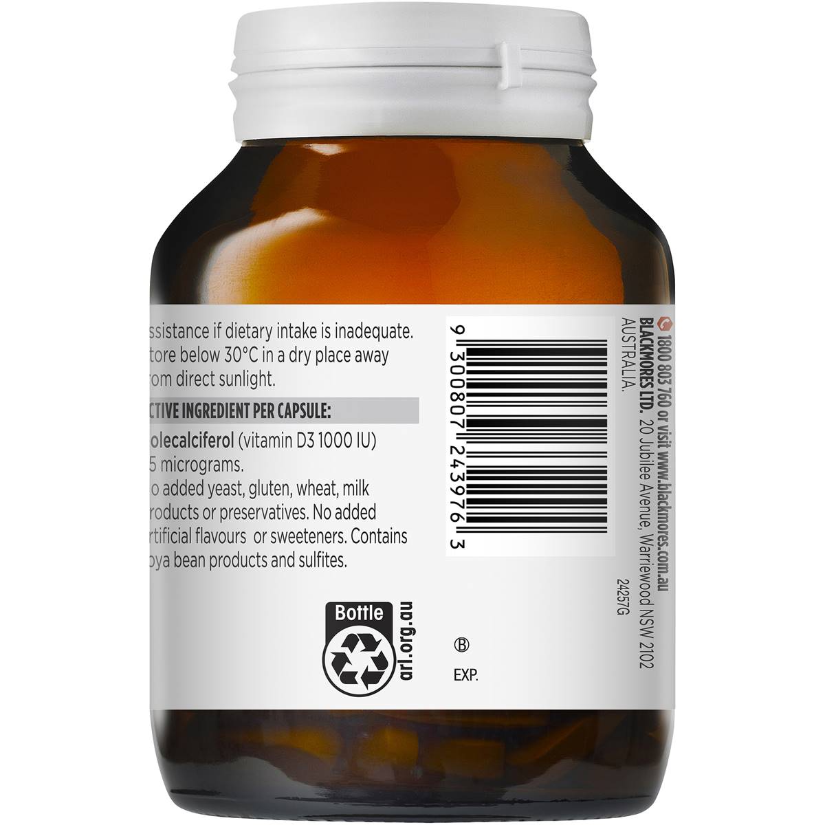 Blackmores Vitamin D3 1000IU 200 Capsules - Cutprice Online