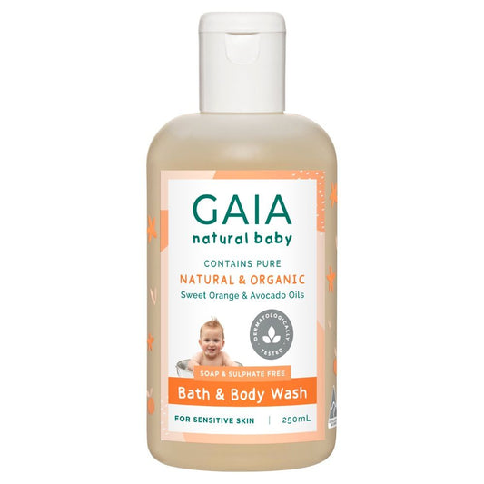 GAIA Natural Baby Bath & Body Wash 250ml - Cutprice Online