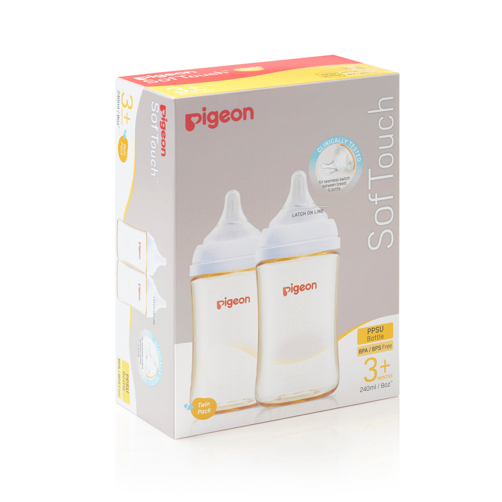 Pigeon SofTouch III Twin Pack PPSU Bottles - 240ml - Cutprice Online