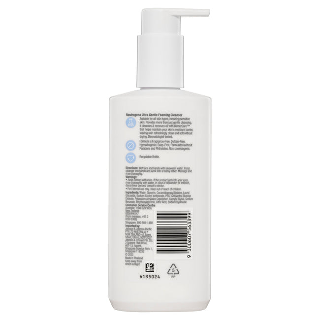 Neutrogena Ultra Gentle Foaming Cleanser 200ml - Cutprice Online