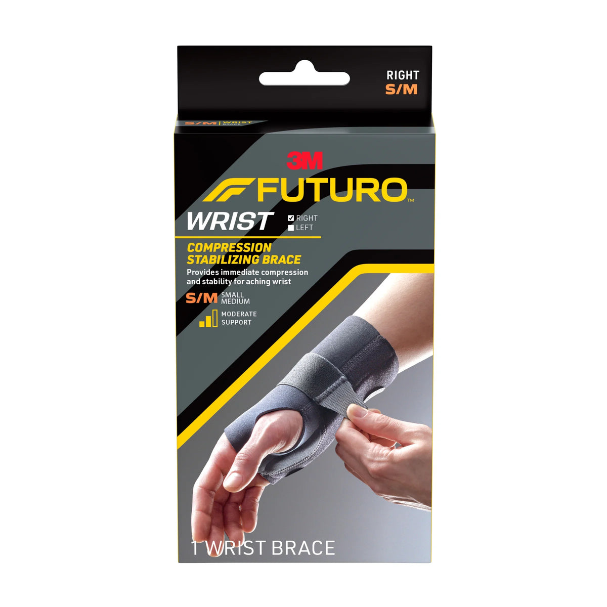 Futuro Compression Stabilising Wrist Brace Right Hand Small Medium