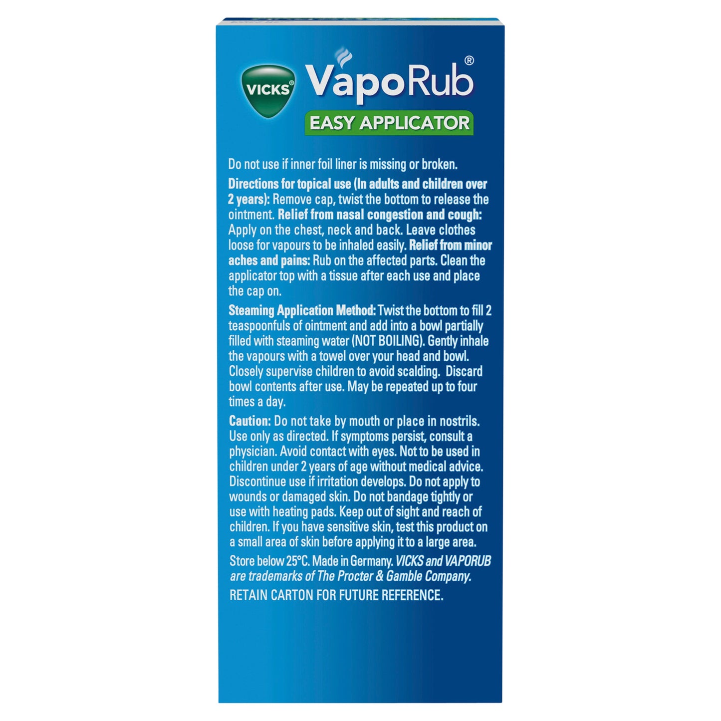 Vicks VapoRub Easy Applicator 35g - Cutprice Online