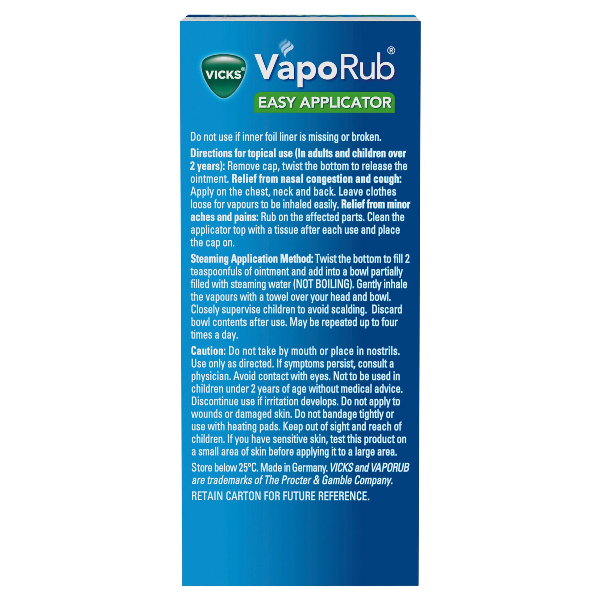 Vicks VapoRub Easy Applicator 35g - Cutprice Online