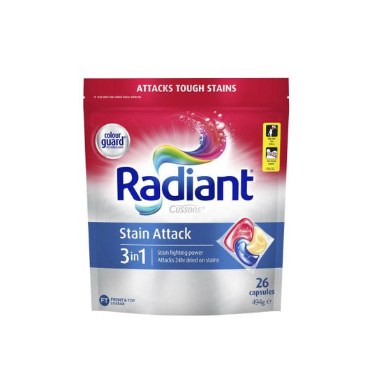 Radiant Stain Attack Front & Top Loader 3-in-1 Laundry Capsules - Cutprice Online