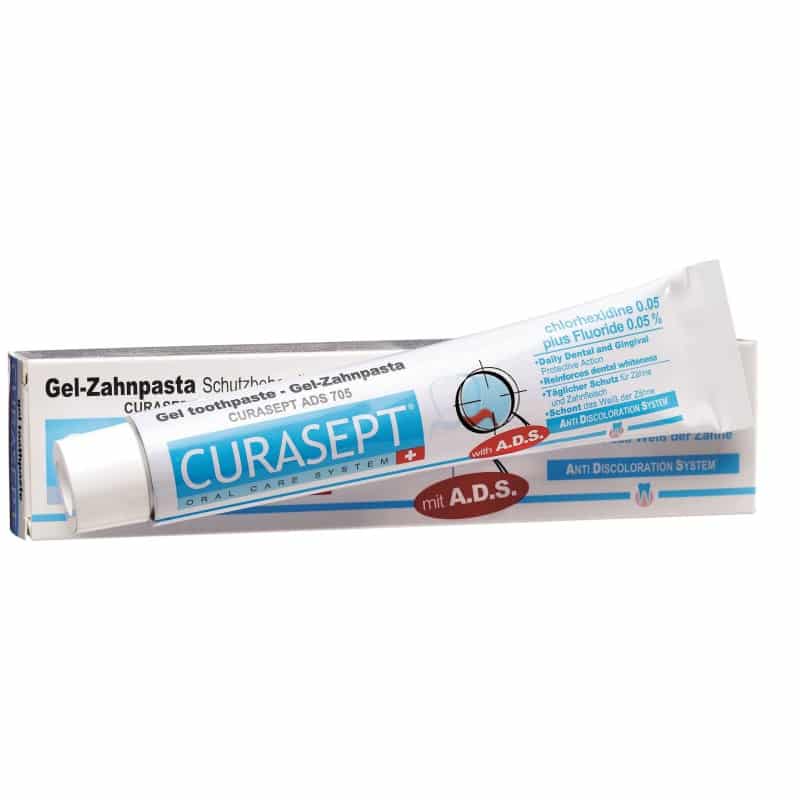 Curasept ADS 705 Chlorhexidine 0.05% Gel Toothpaste 75mL - Cutprice Online