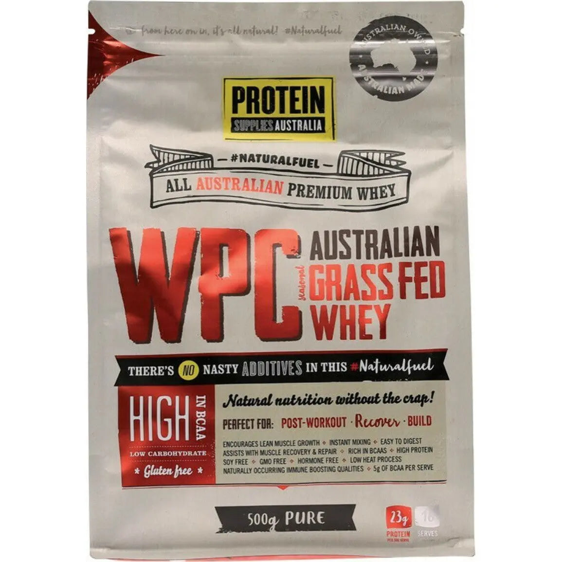 PROTEIN SUPPLIES AUSTRALIA WPC (Whey Protein Concentrate) Pure 500g PROTEIN SUPPLIES AUSTRALIA
