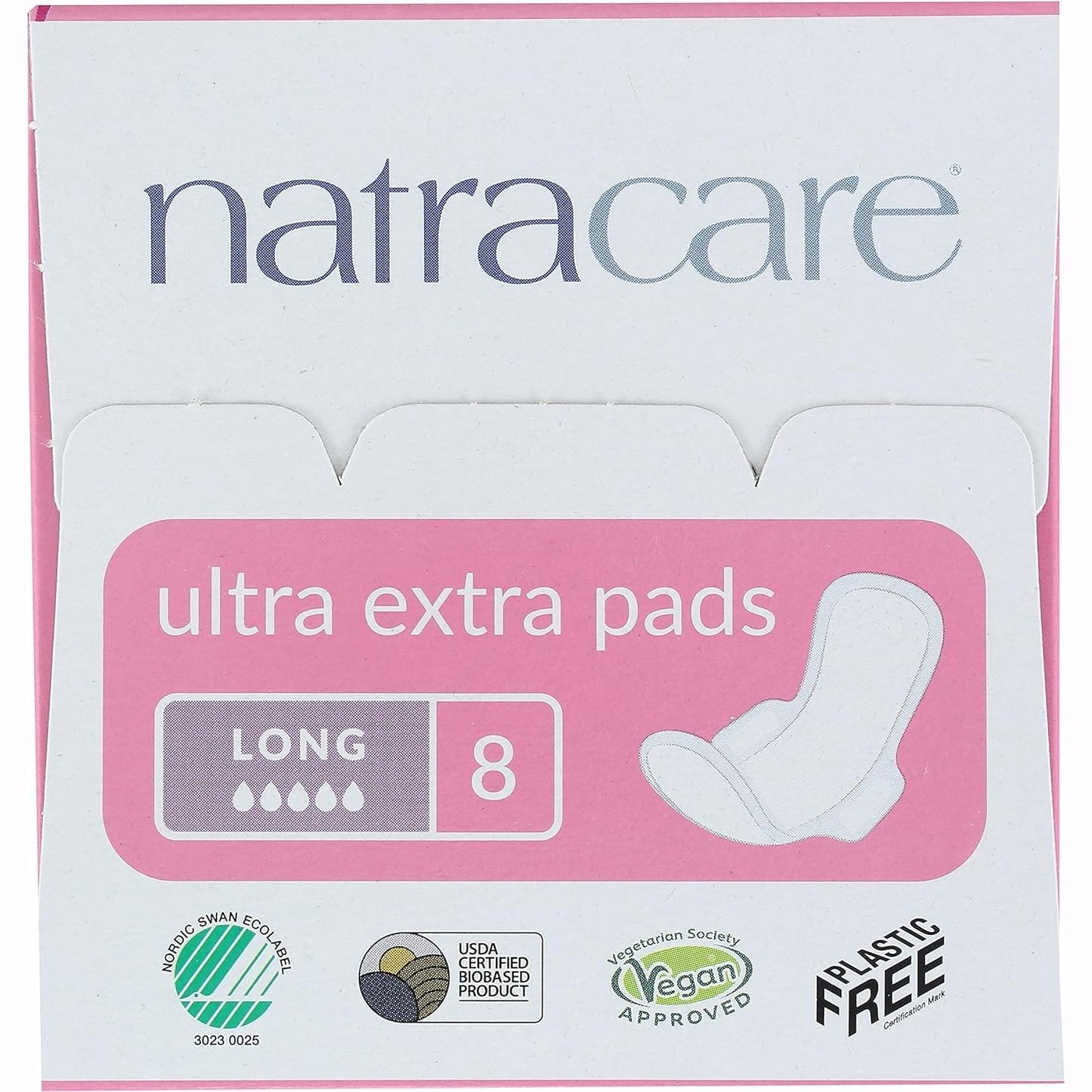 Natracare Ultra Extra Pads Long with Organic Cotton Cover x 8 Pack - Cutprice Online