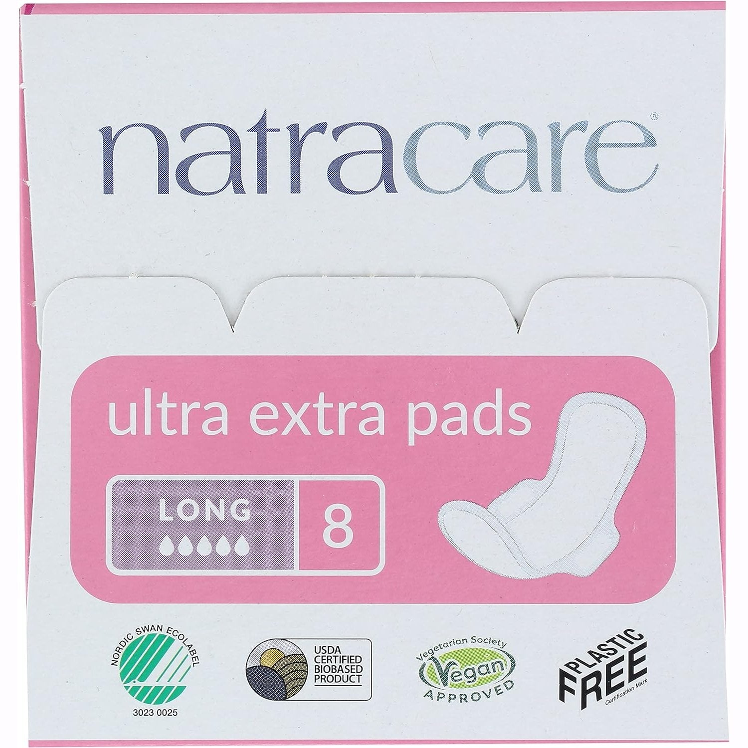 Natracare Ultra Extra Pads Long with Organic Cotton Cover x 8 Pack - Cutprice Online