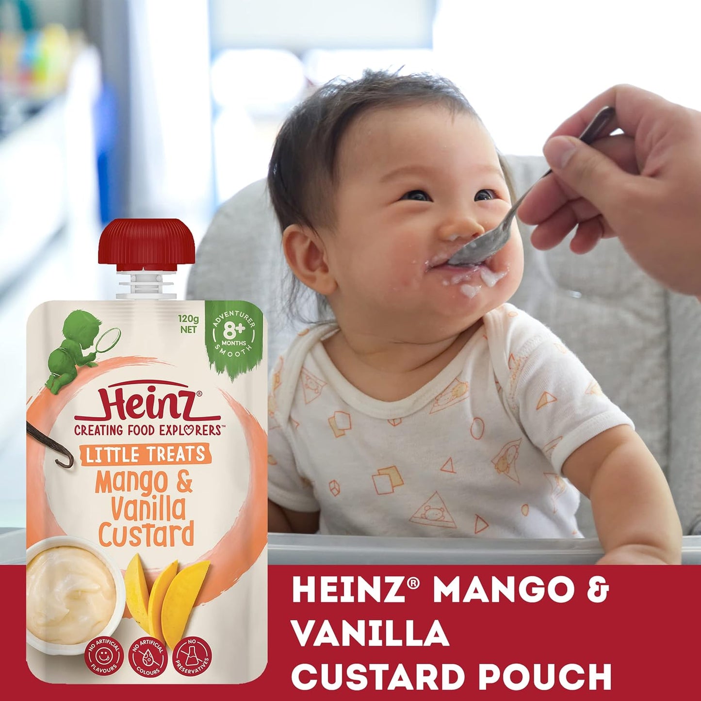 Heinz Mango & Vanilla Custard Pouch 120g(Pack of 6)