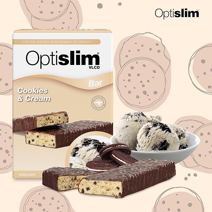 Optislim VLCD Bar Cookies and Cream Bars 5 Pack - Cutprice Online