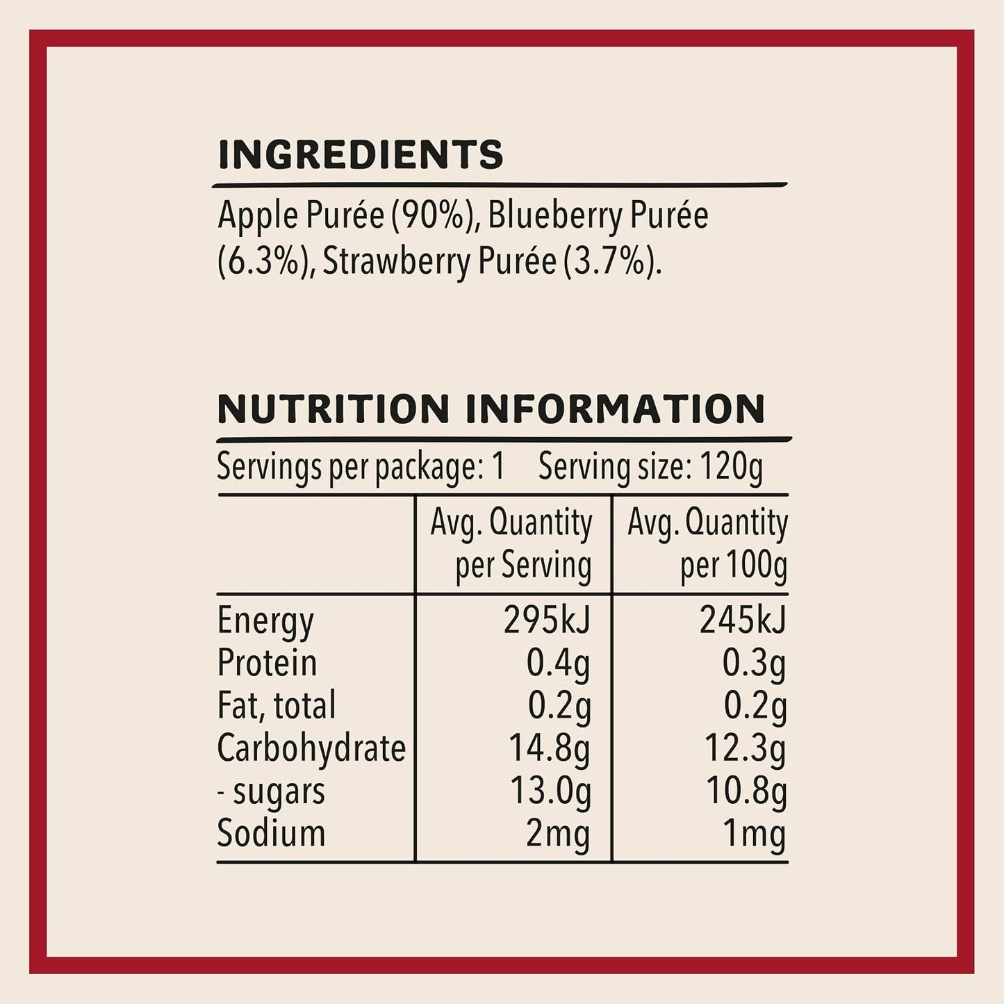 Heinz Apple, Blueberry & Strawberry Pouch 120g(Pack of 6)