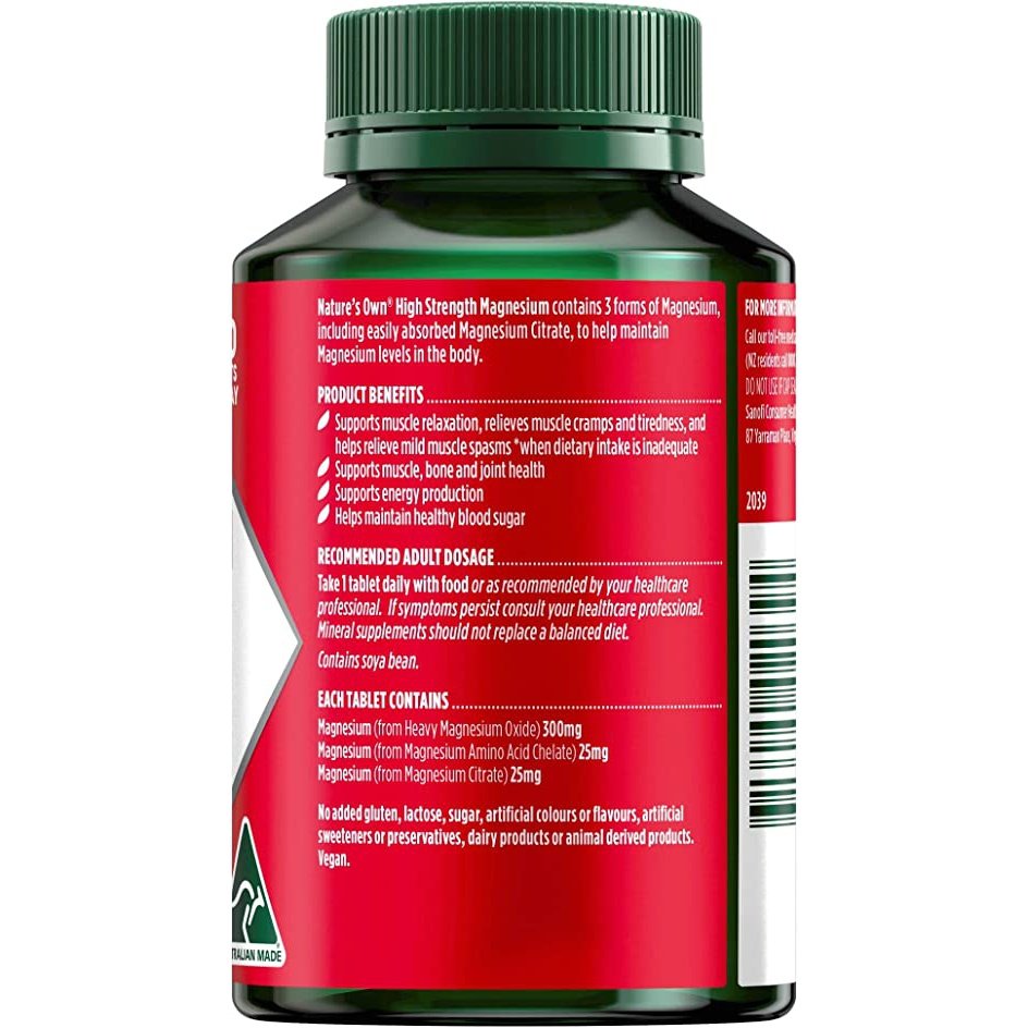 Nature's Own High Strength Magnesium 150 Tablets - Cutprice Online