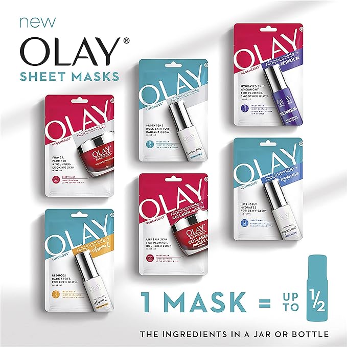 Olay Luminous Niacinamide + Hyaluronic Sheet Mask - Cutprice Online