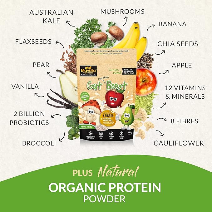 Mavella Superfoods Gut Superfood Smoothie Boost Vanilla 250g - Cutprice Online