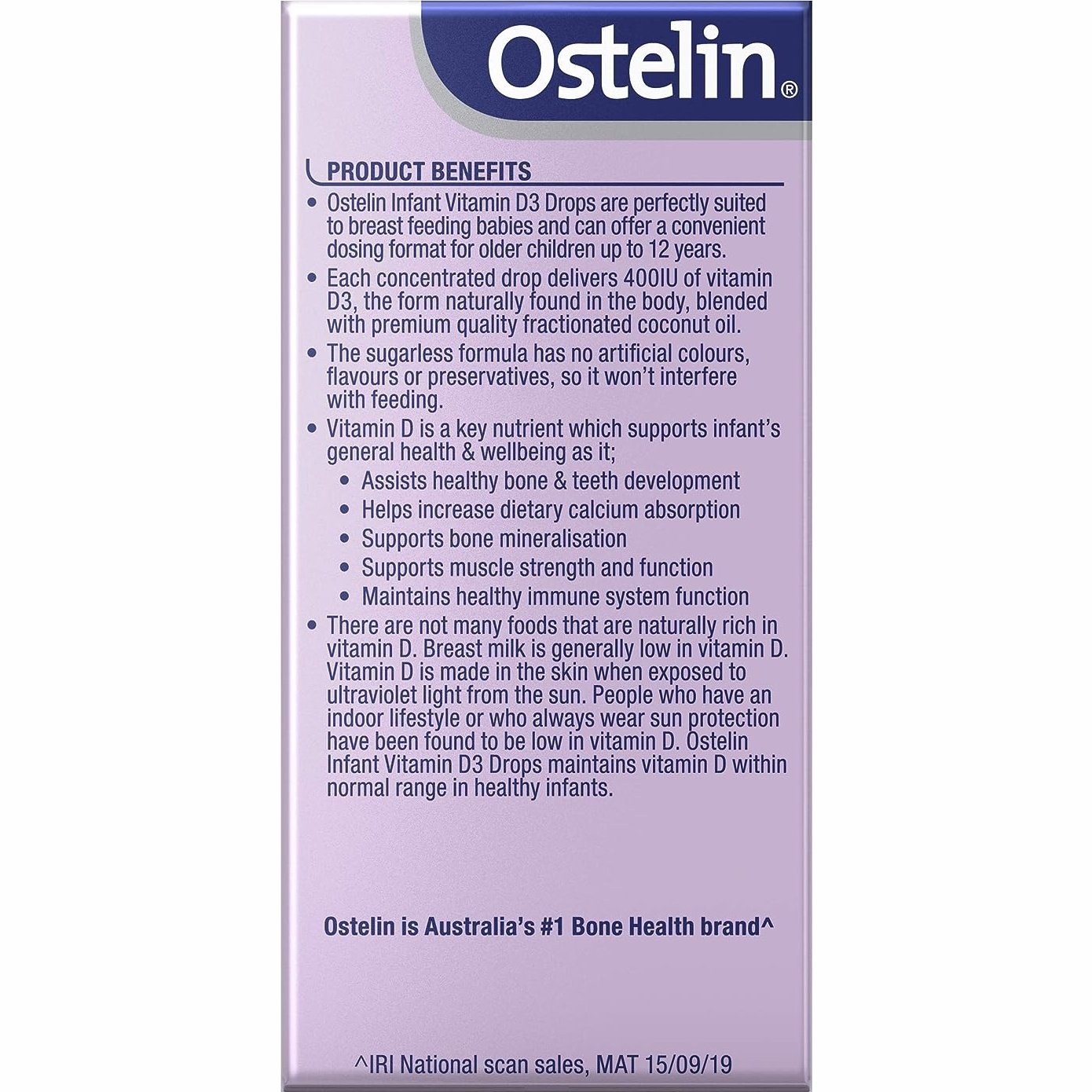 Ostelin Infant Vitamin D3 Drops - Vitamin D for Infants 2.4mL - Cutprice Online