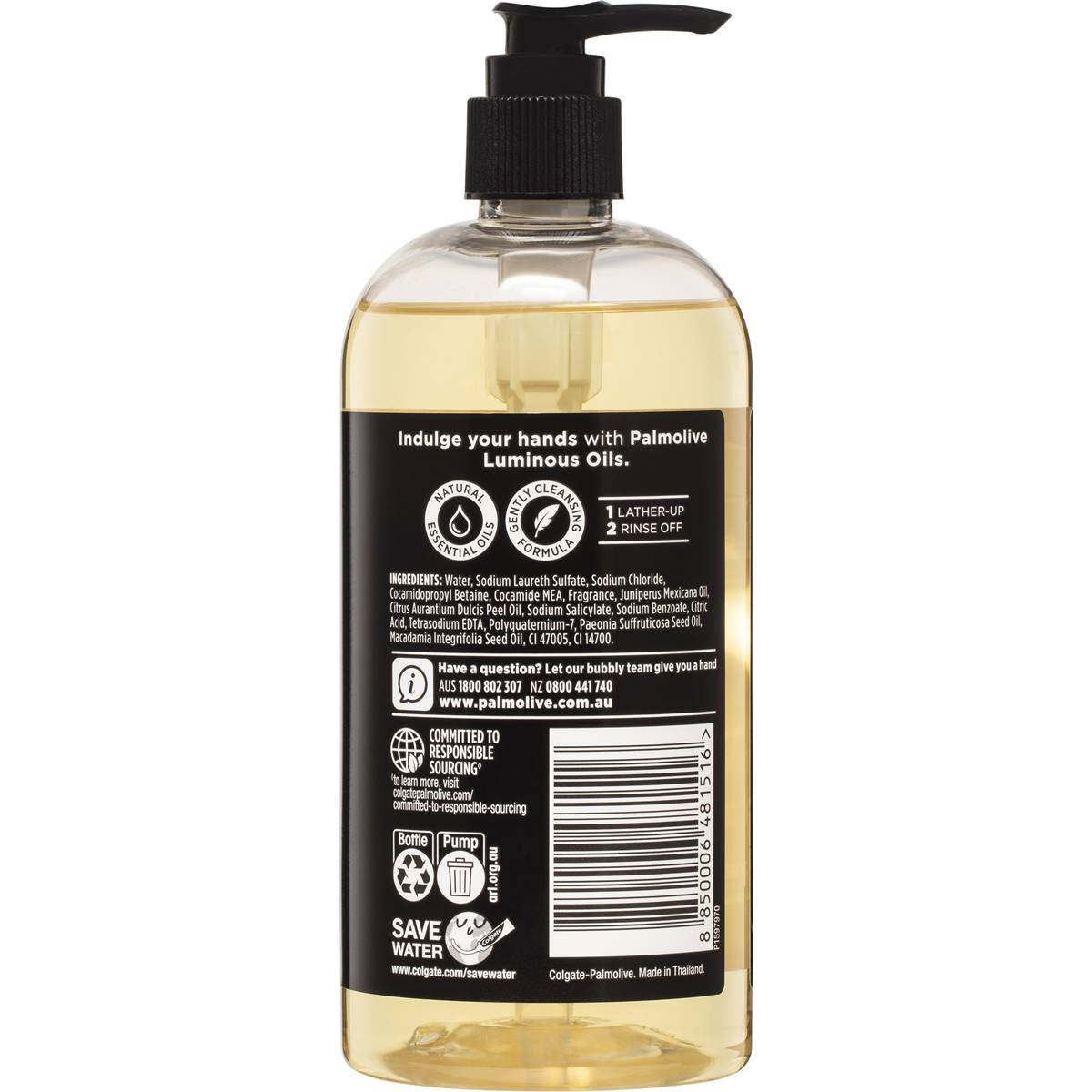Palmolive Luminous Oils Liquid Hand Wash Soap Macadamia & Peony 500ml - Cutprice Online