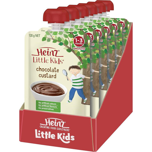 Heinz Little Kids Chocolate Custard Pouch 120g(Pack of 6)