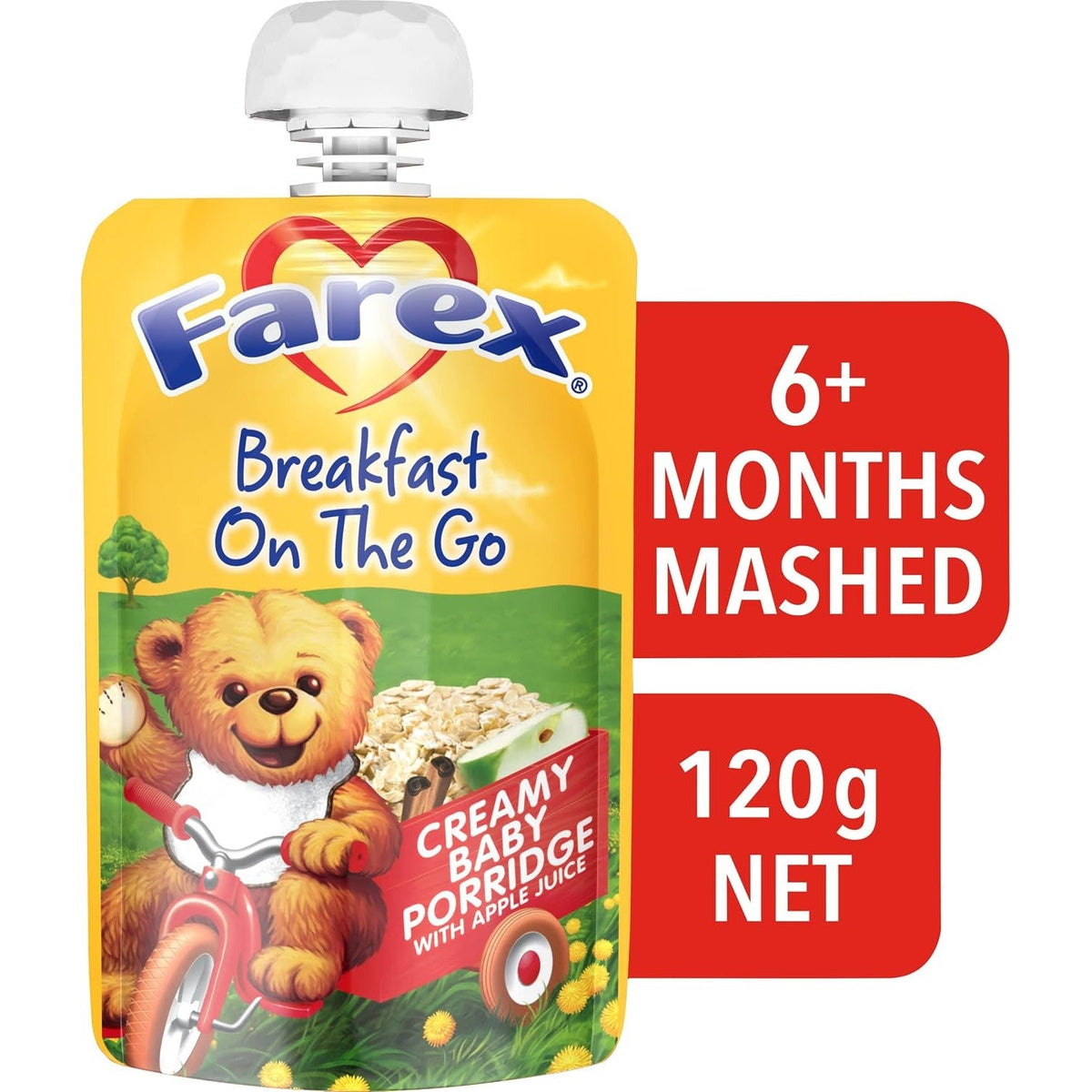 Farex Breakfast On The Go Baby Porridge 6 months+ 120g(Pack of 6)