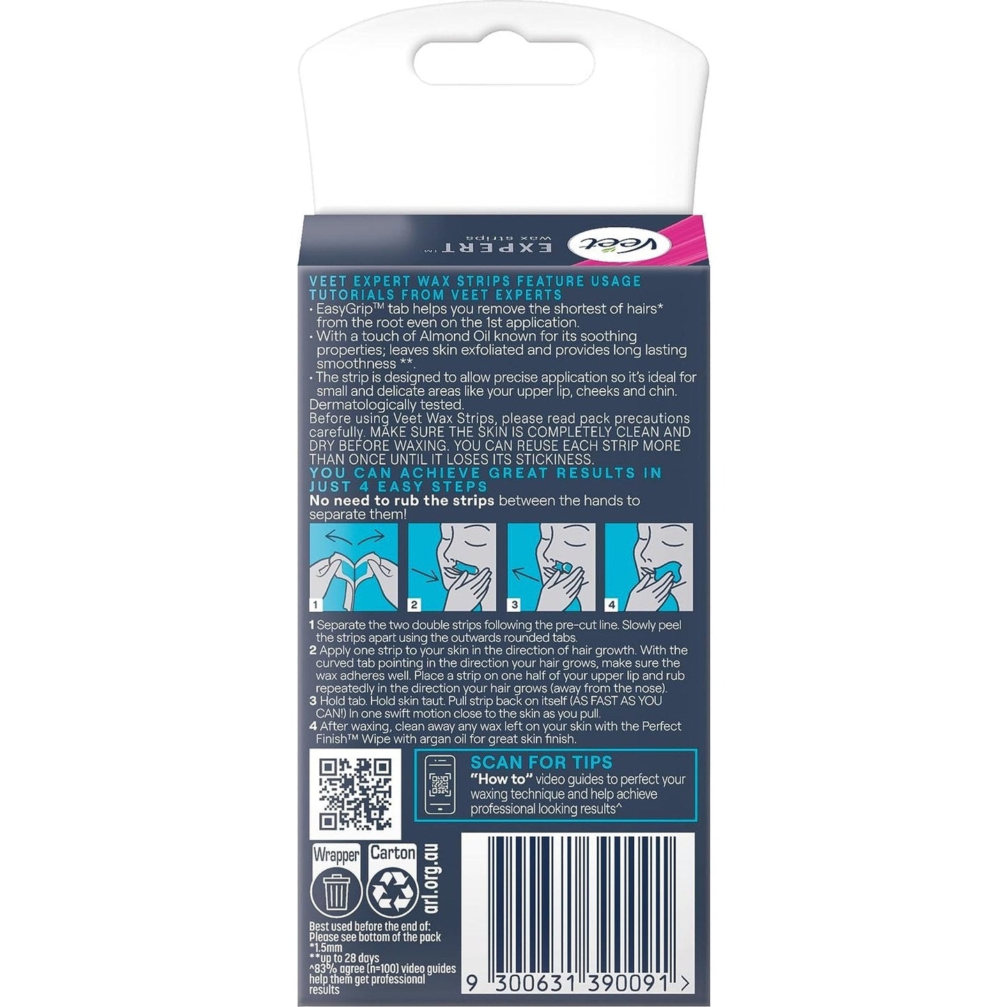 Veet Expert Face Wax Strips 20 Pack - Cutprice Online