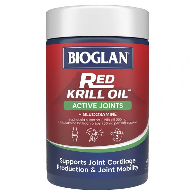 Bioglan Red Krill Oil Active Joints 60 Soft Capsules - Cutprice Online