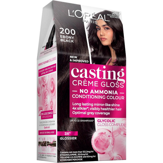 L'Oréal Paris Casting Crème Gloss 200 Ebony Black Semi-Permanent Hair Colour