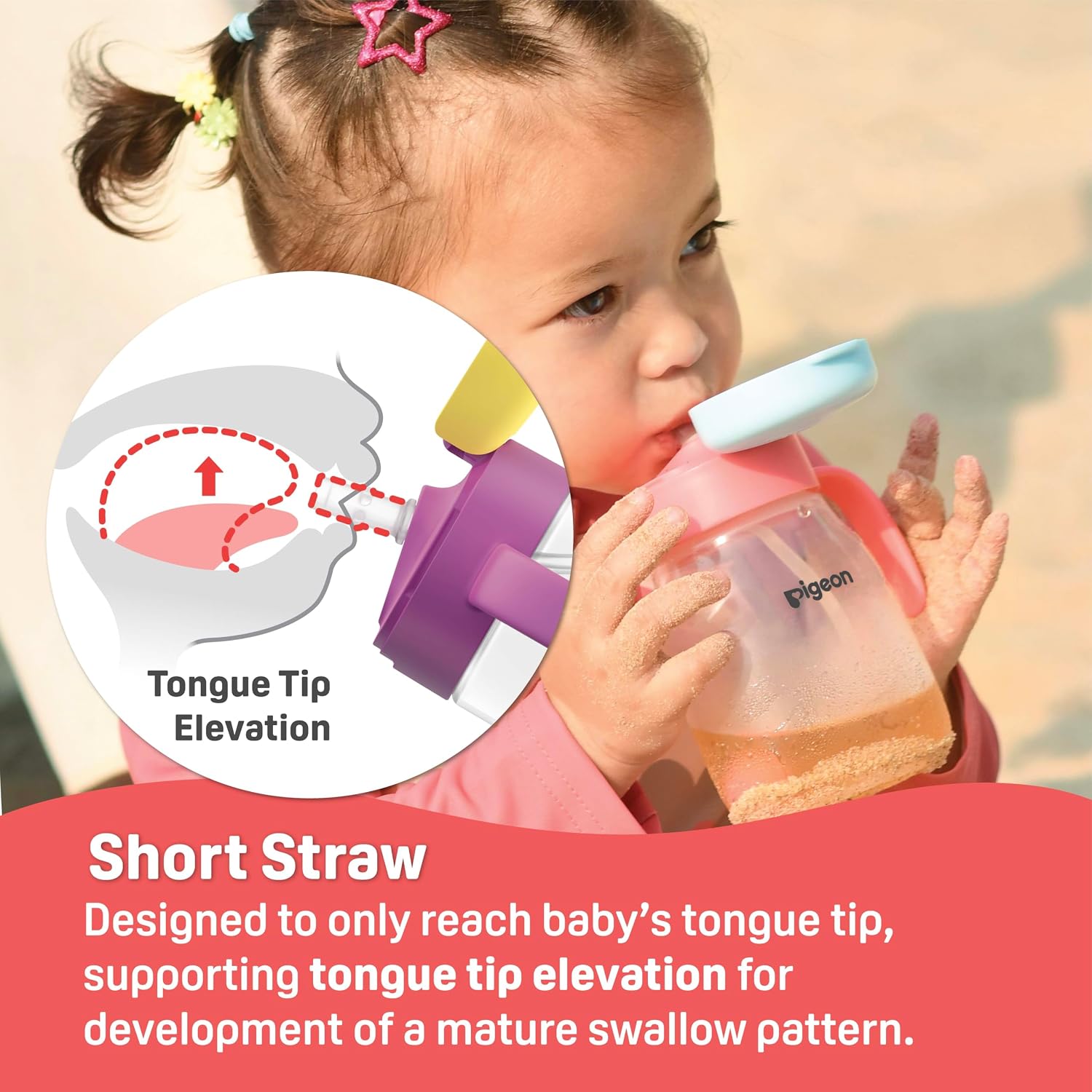 Pigeon Startouch Straw Cup + Gravity Ball Berry Blast 250ml