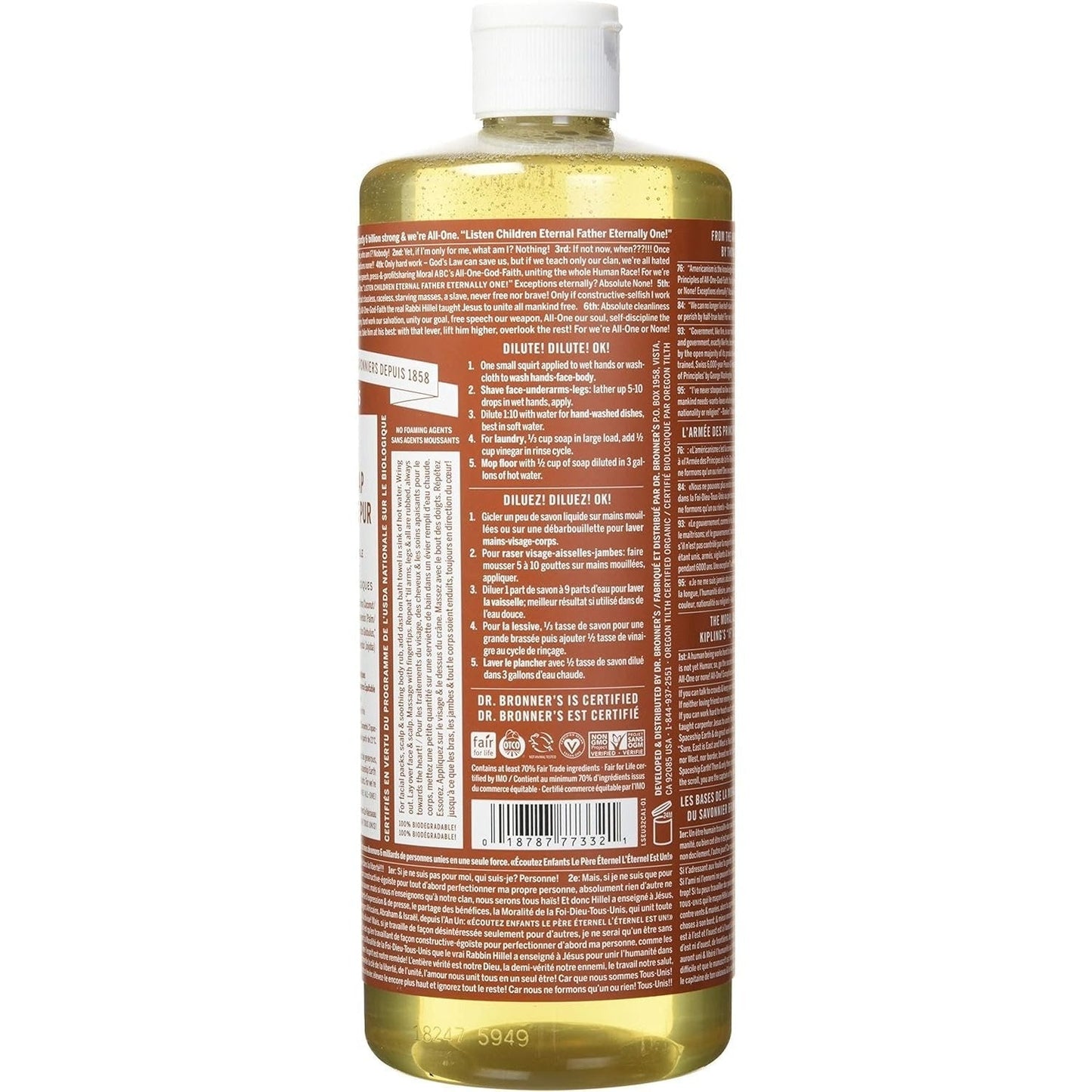 Dr. Bronner's Pure-Castile Soap Liquid (Hemp 18-in-1) Eucalyptus 946ml - Cutprice Online