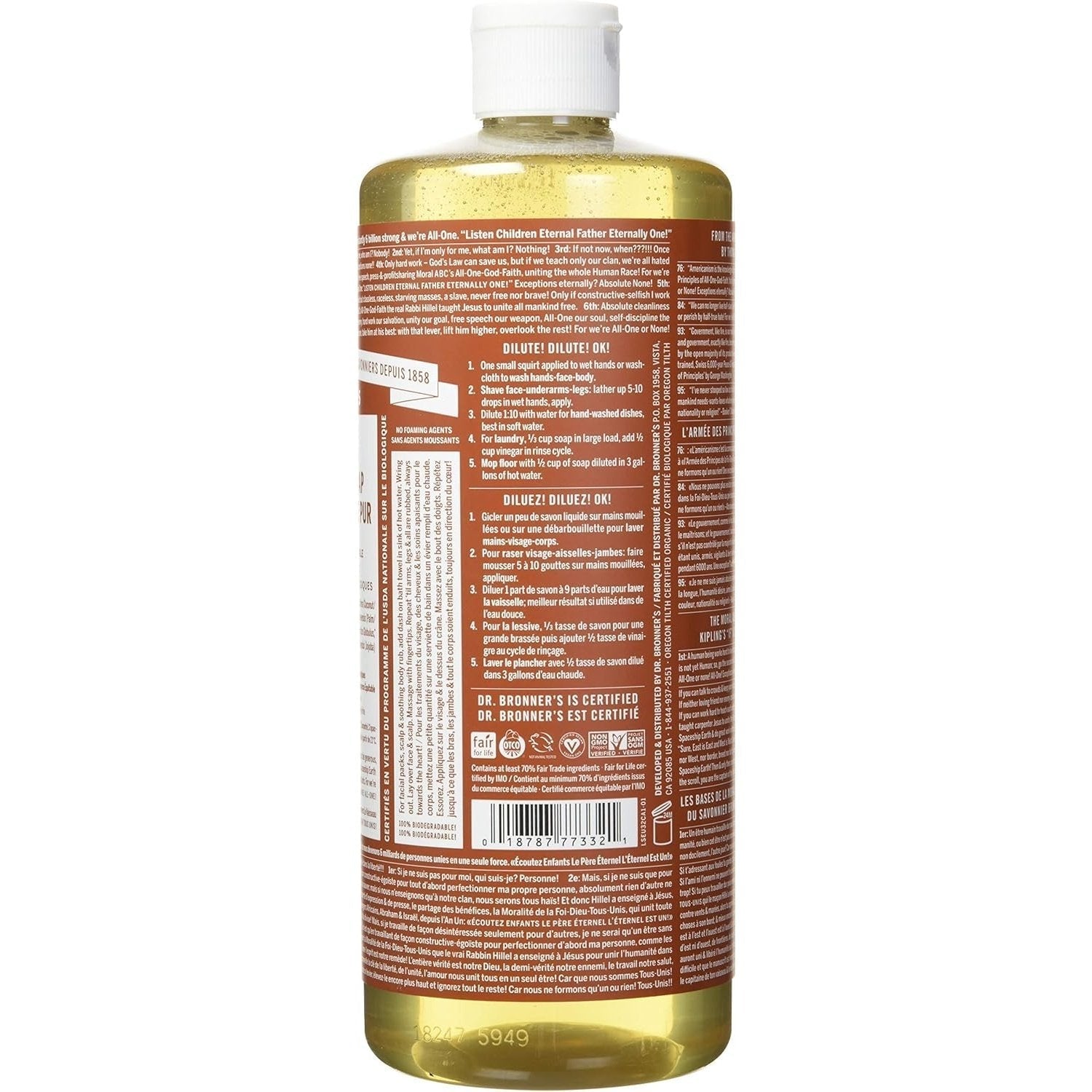 Dr. Bronner's Pure-Castile Soap Liquid (Hemp 18-in-1) Eucalyptus 946ml - Cutprice Online