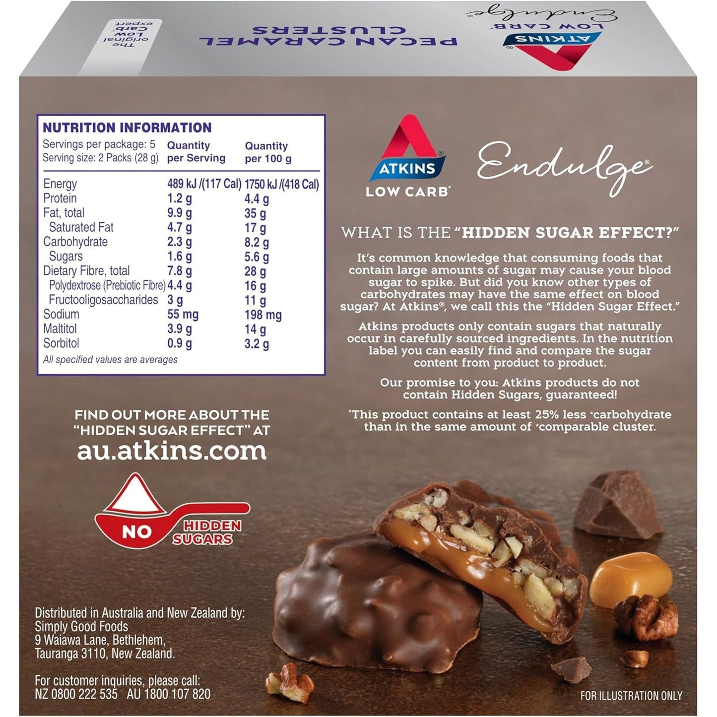 Atkins Pecan Caramel Clusters 10pk