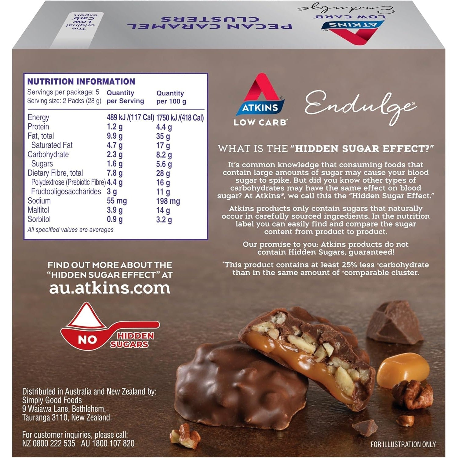 Atkins Pecan Caramel Clusters 10pk