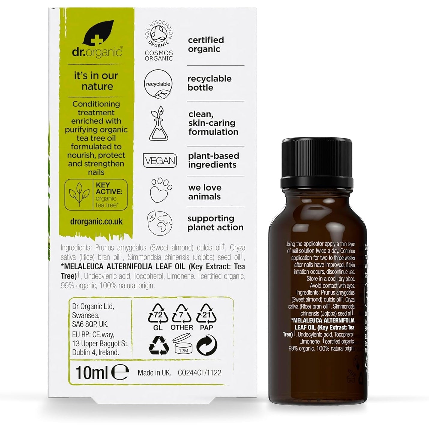 Dr Organic Tea Tree Nail Solution 10ml - Cutprice Online