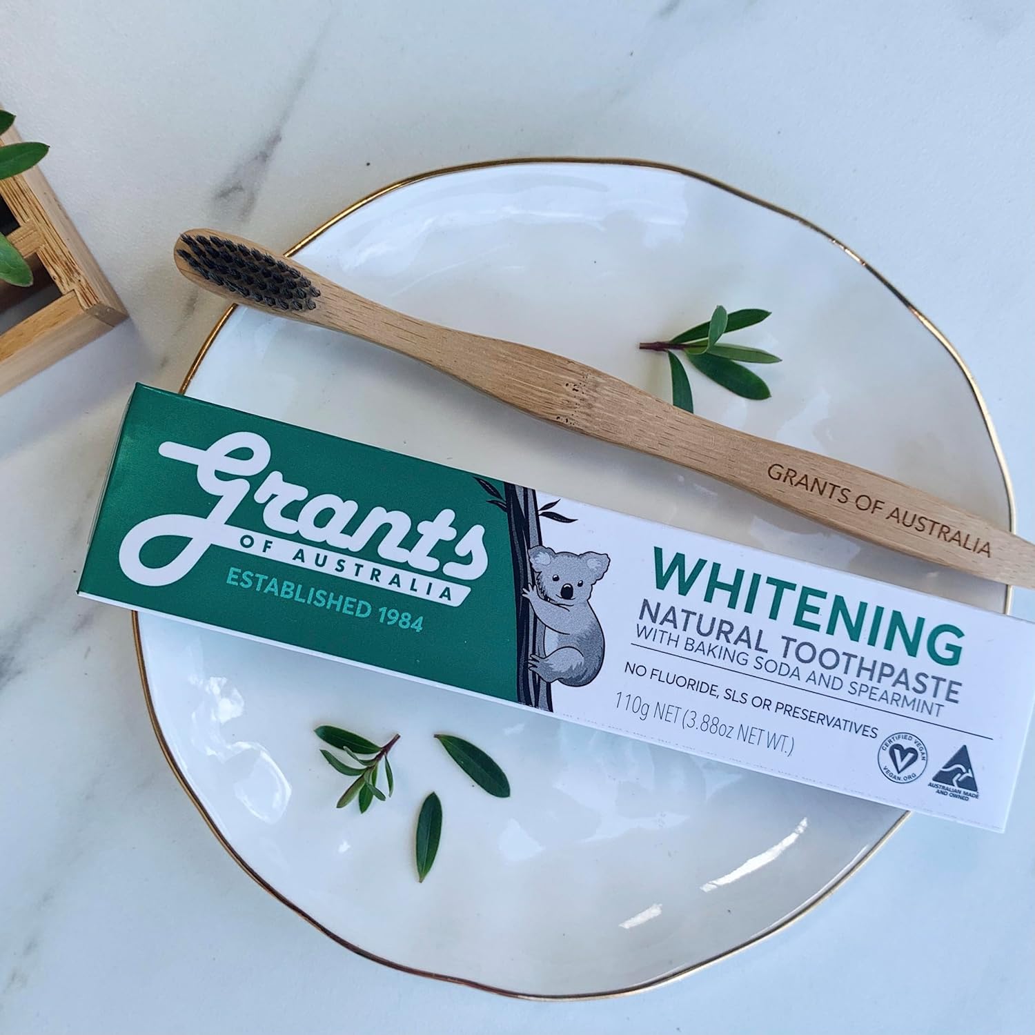 Grants Of Australia Natural Toothpaste Whitening with Baking Soda & Spearmint 110g - Cutprice Online