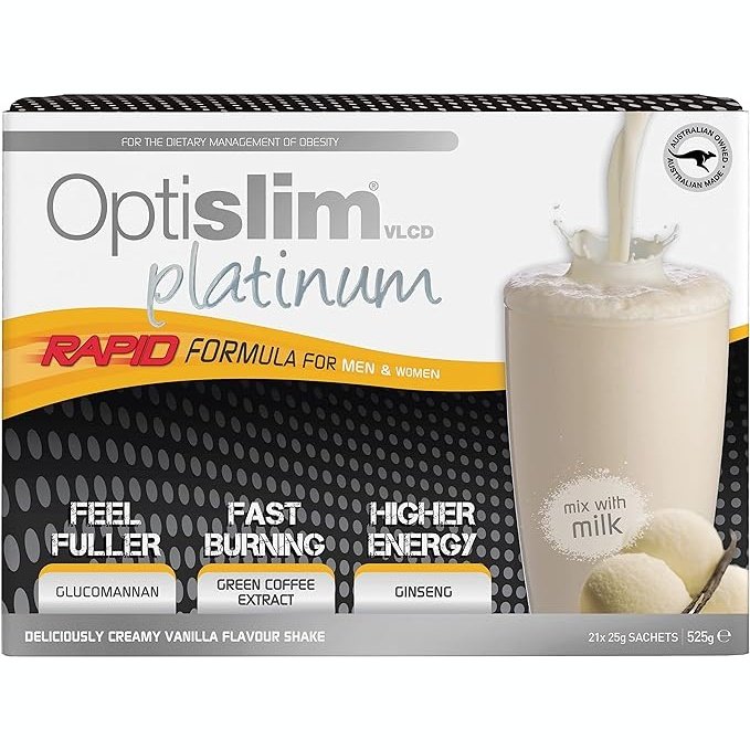 Optislim VLCD Platinum Vanilla Shake 21x25g Sachets - Cutprice Online