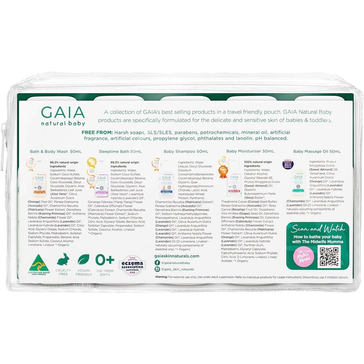Gaia Natural Baby Starter Kit 5 x 50ml - Cutprice Online