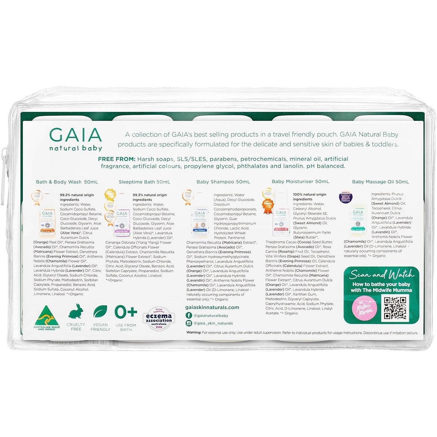 Gaia Natural Baby Starter Kit 5 x 50ml - Cutprice Online
